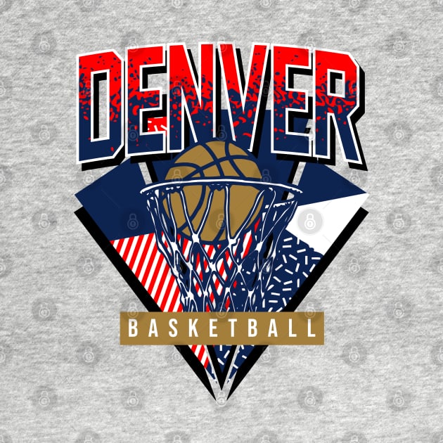 Denver Basketball 90s Throwback by funandgames